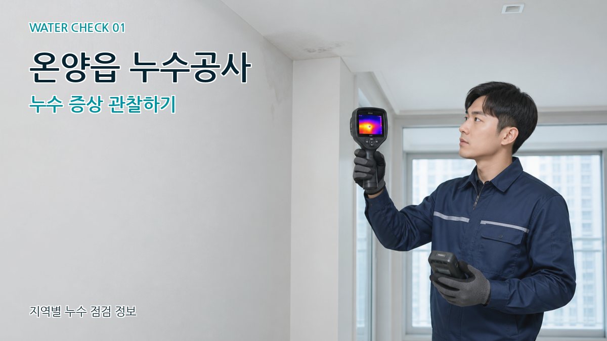 온양읍 누수공사 누수 증상 관찰하기