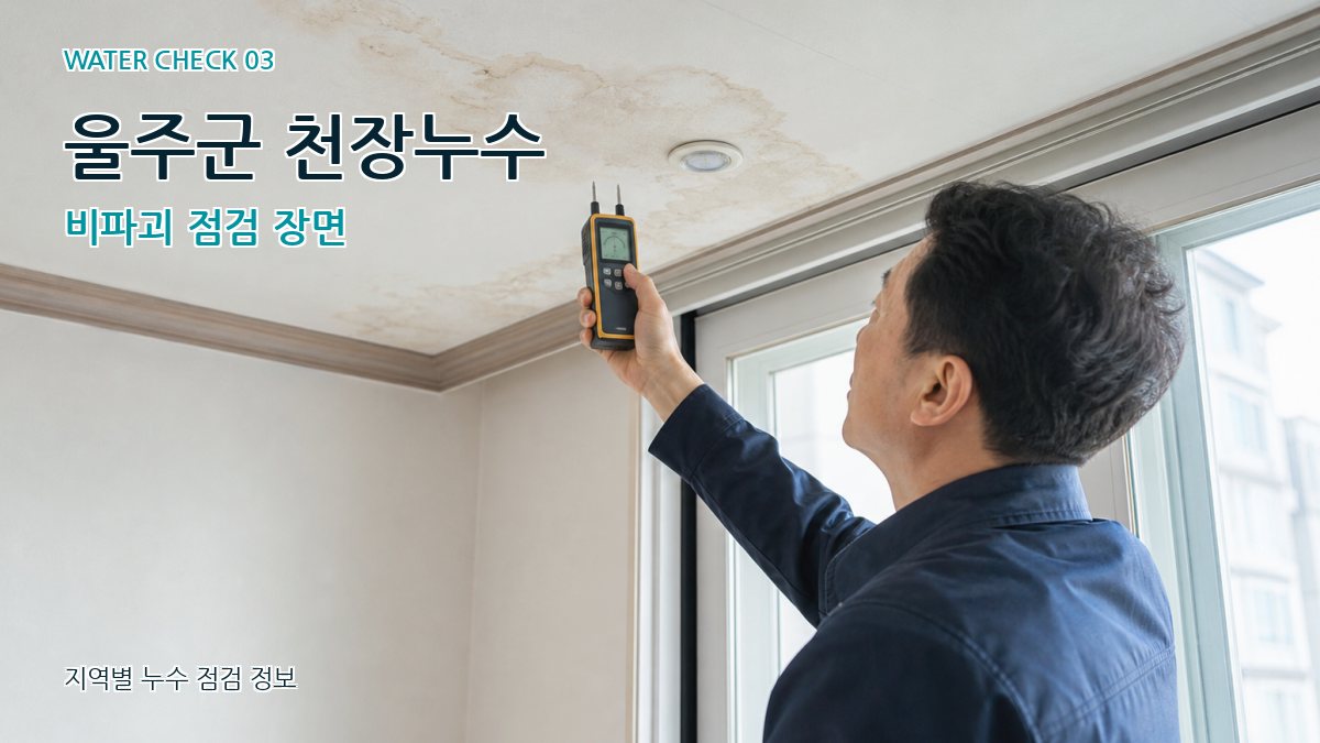 울주군 천장누수 비파괴 점검 장면