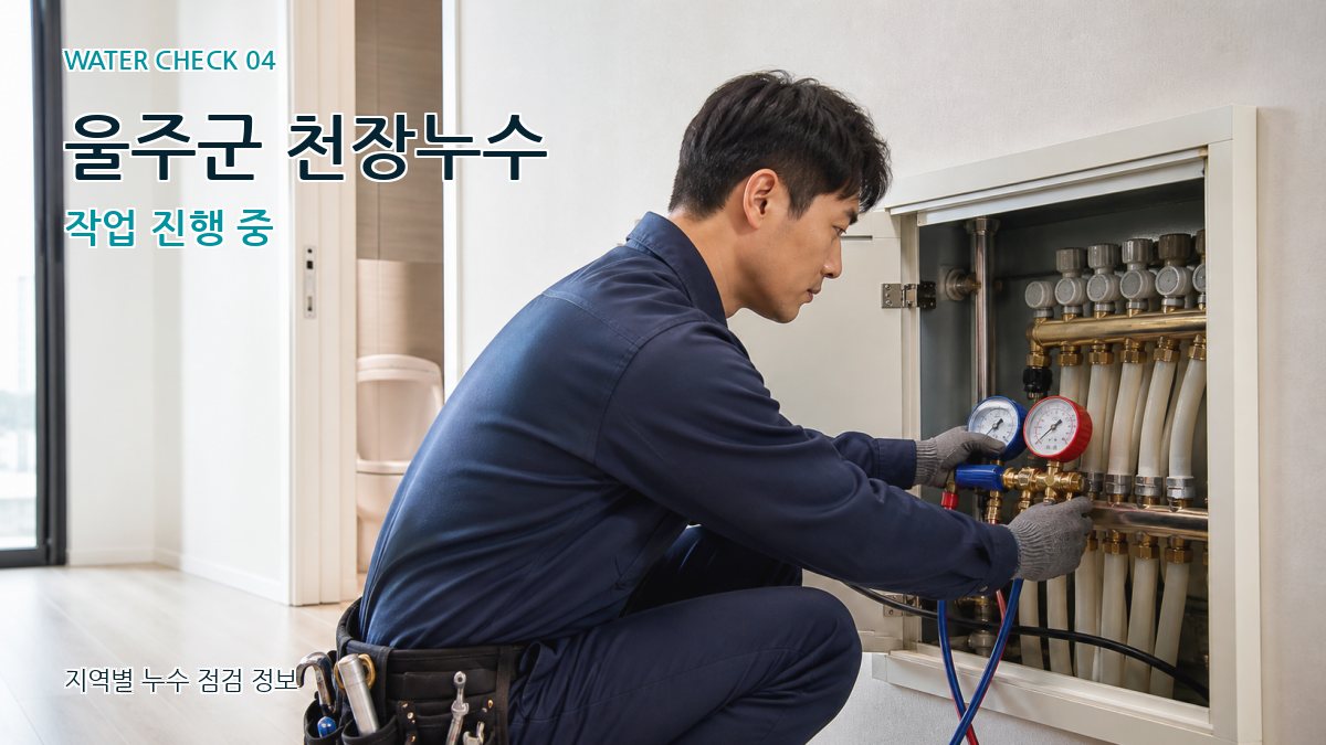 울주군 천장누수 작업 진행 중