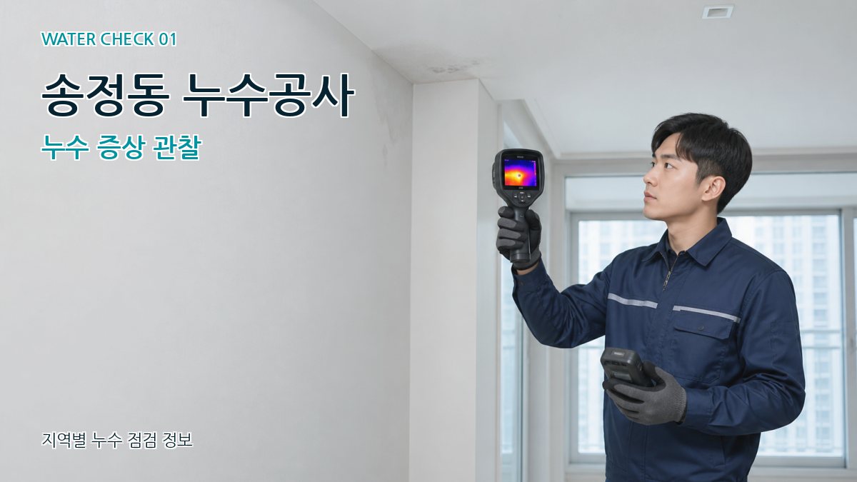 송정동 누수공사 누수 증상 관찰