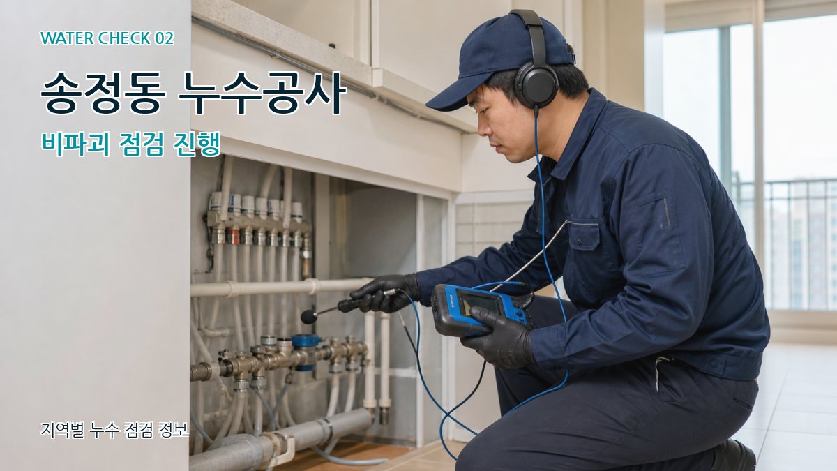 송정동 누수공사 비파괴 점검 진행