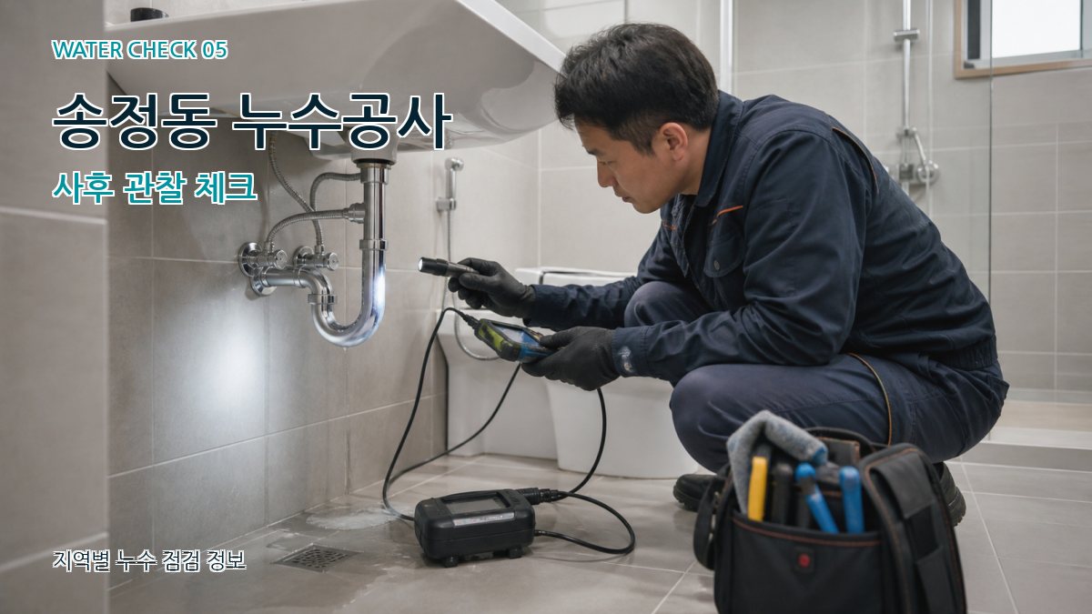 송정동 누수공사 사후 관찰 체크