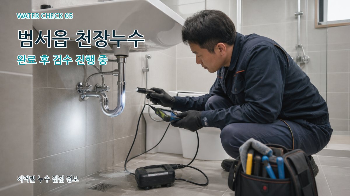 범서읍 천장누수 완료 후 검수 진행 중