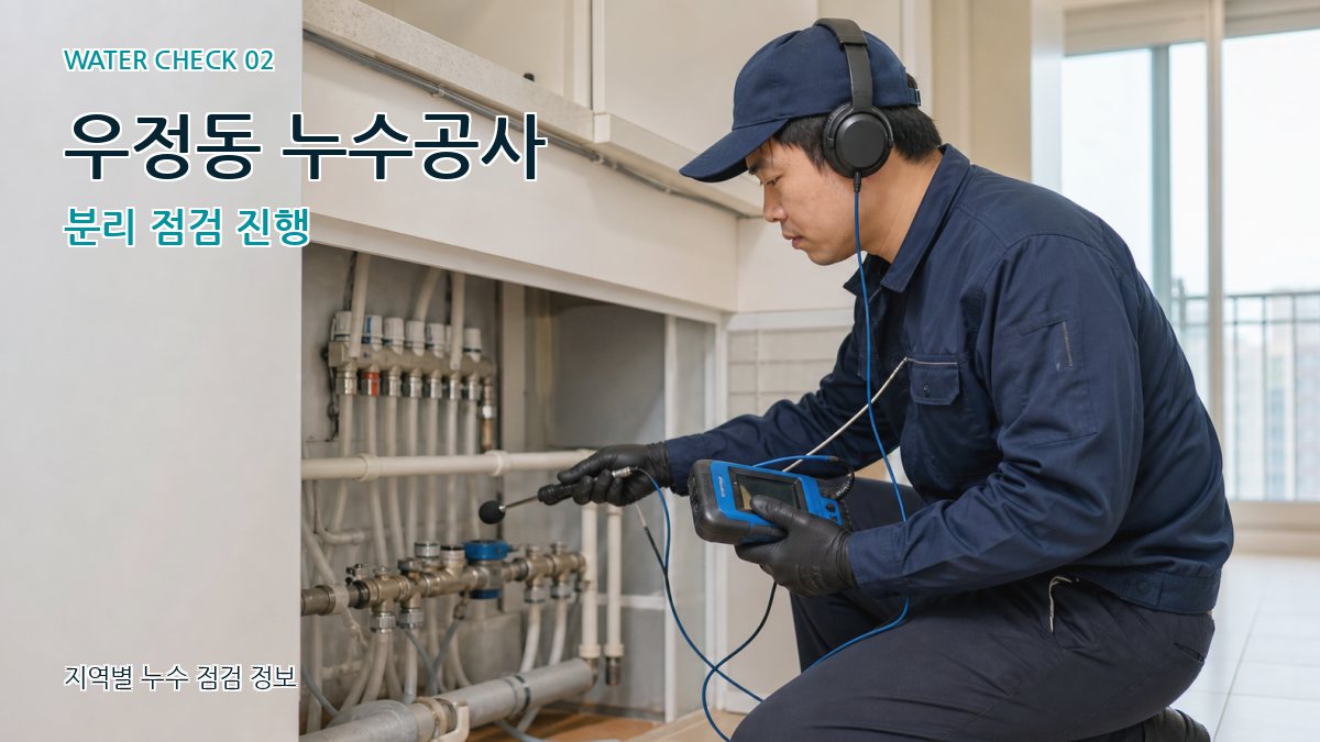 우정동 누수공사 분리 점검 진행