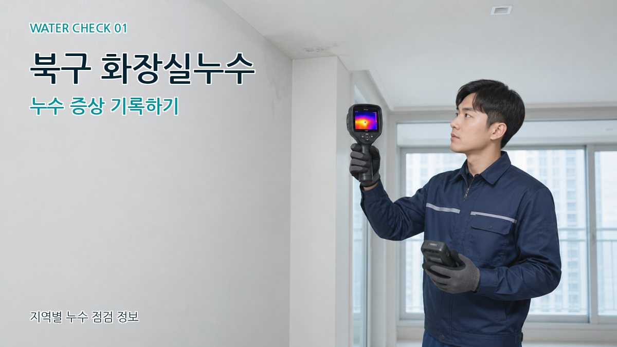 북구 화장실누수 누수 증상 기록하기