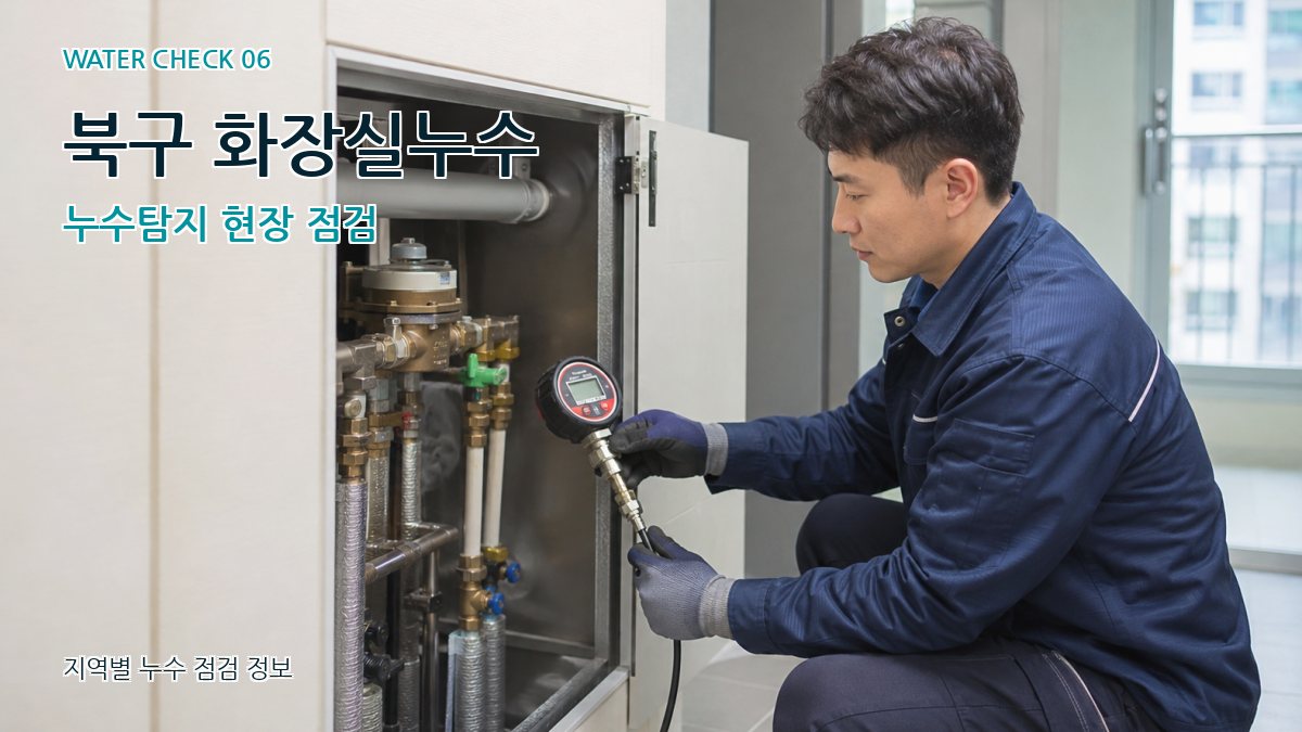 북구 화장실누수 누수탐지 현장 점검