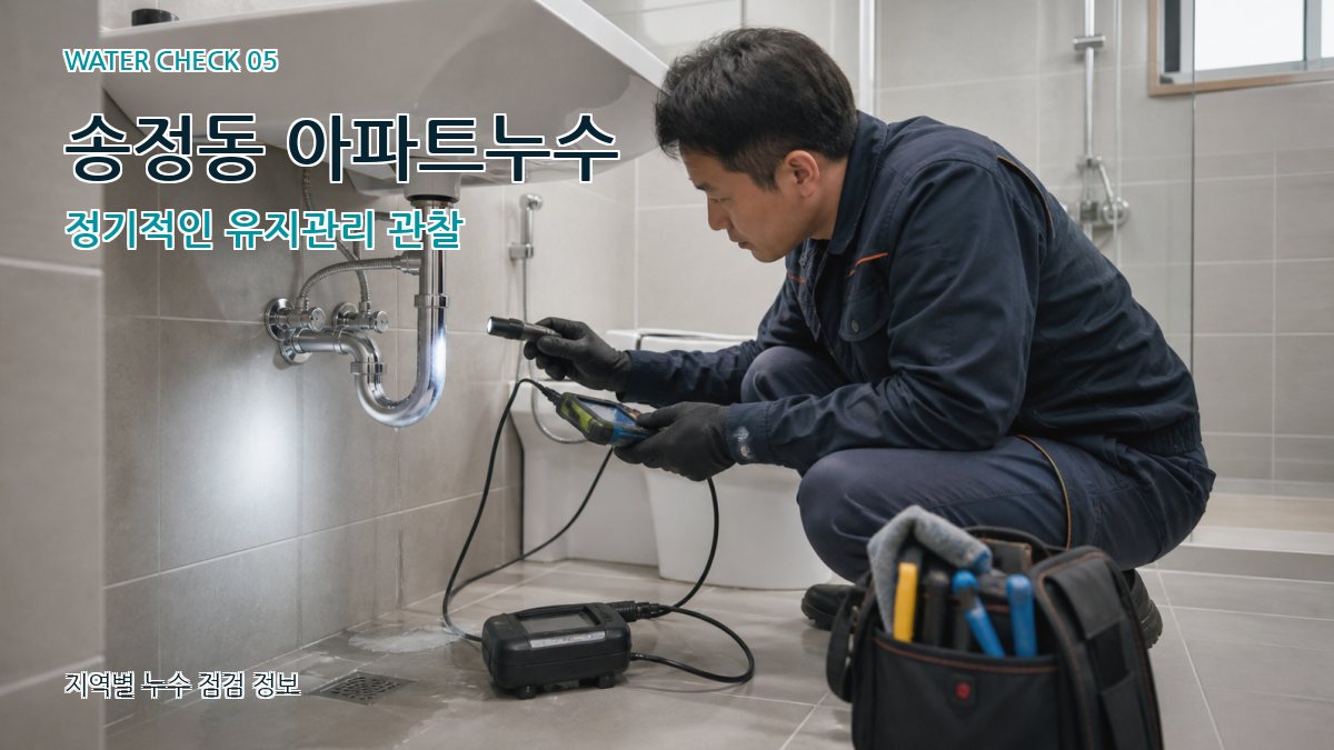 송정동 누수공사 누수탐지 이미지