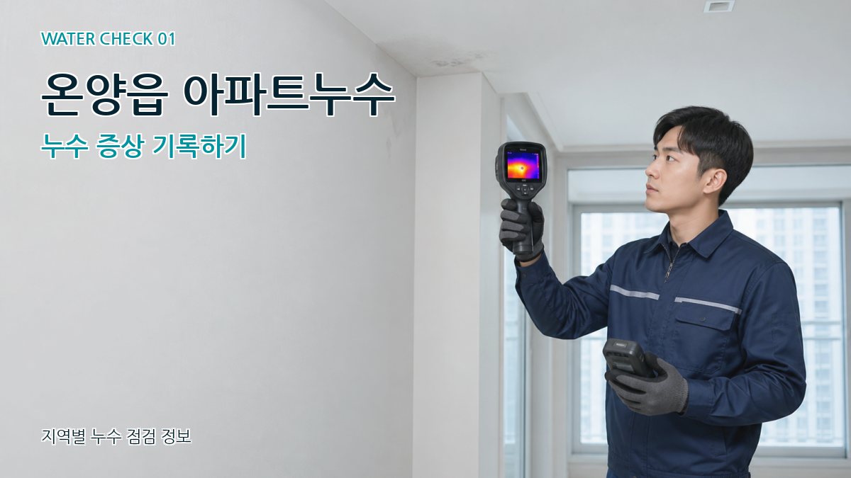 온양읍 아파트누수 누수 증상 기록하기