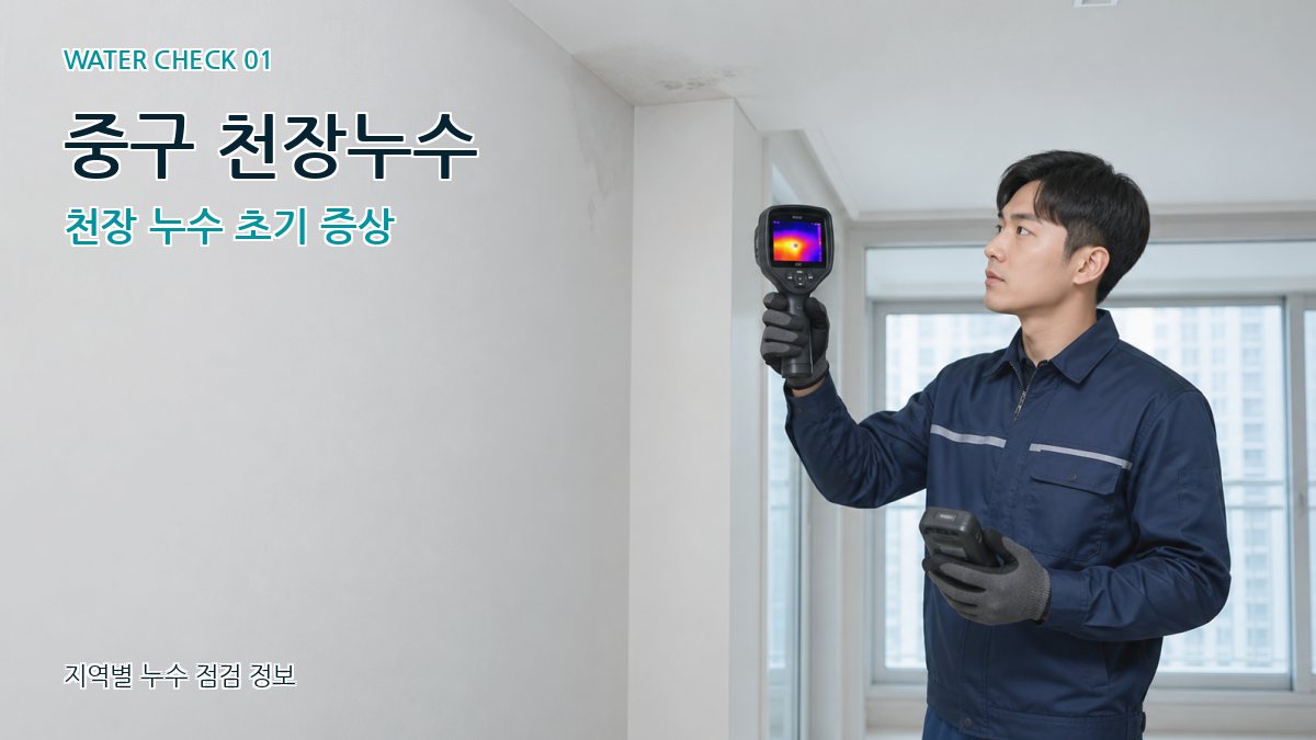 중구 천장누수 천장 누수 초기 증상