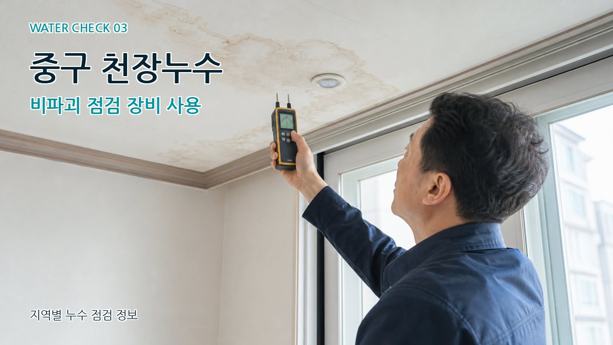 중구 천장누수 비파괴 점검 장비 사용