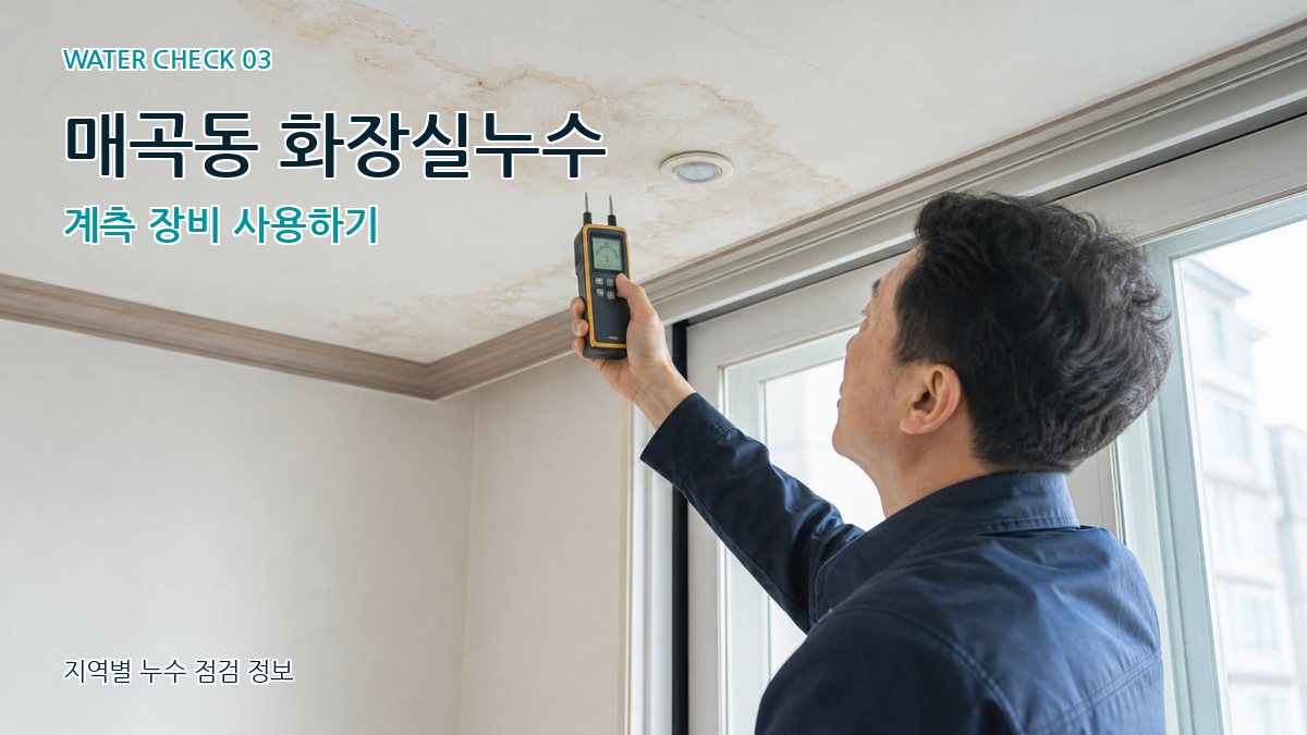 매곡동 화장실누수 계측 장비 사용하기