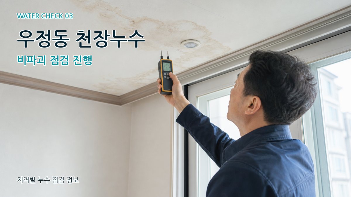 우정동 천장누수 비파괴 점검 진행