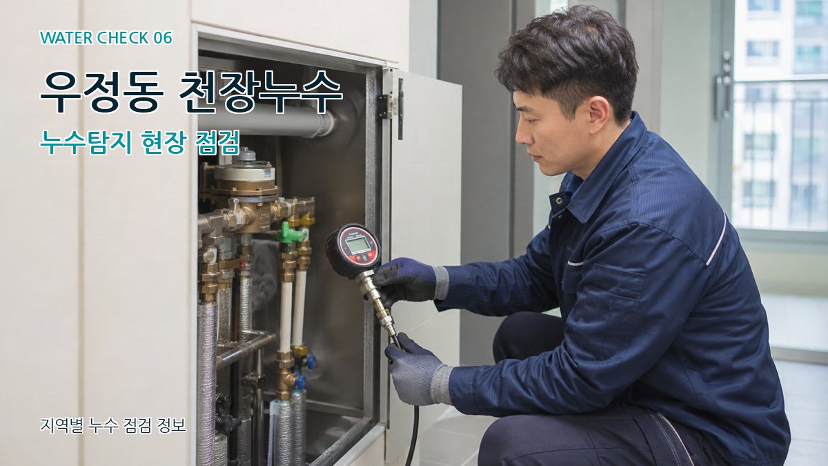 우정동 천장누수 누수탐지 현장 점검