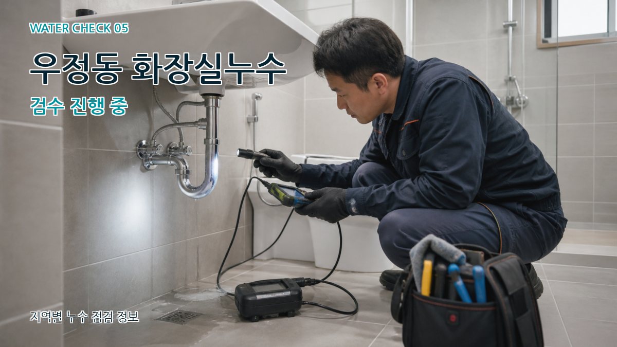 우정동 화장실누수 검수 진행 중