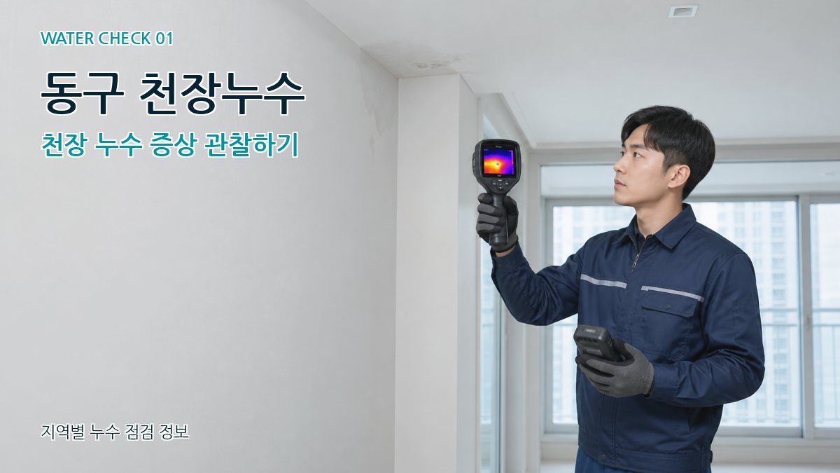 동구 아파트누수 누수탐지 이미지