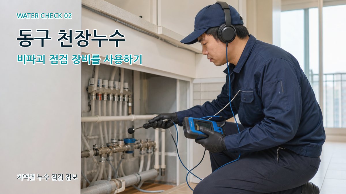 동구 화장실누수 누수탐지 이미지