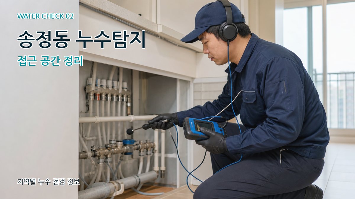 송정동 누수탐지 접근 공간 정리