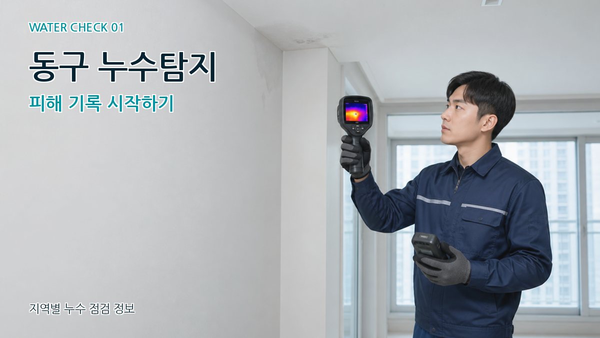 동구 누수탐지 피해 기록 시작하기