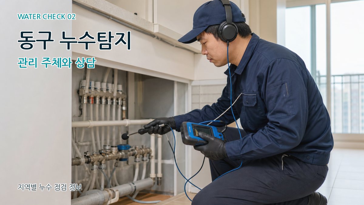 동구 누수탐지 관리 주체와 상담