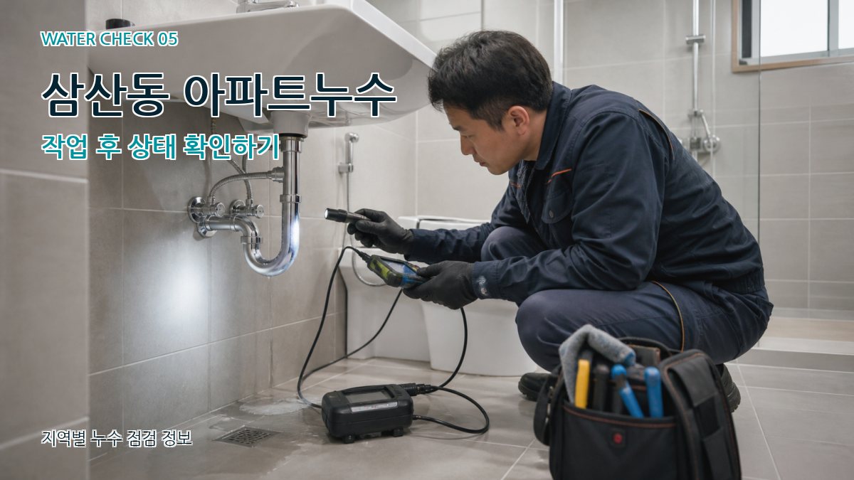삼산동 아파트누수 작업 후 상태 확인하기