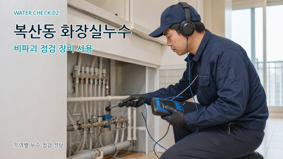 복산동 화장실누수 누수탐지 이미지
