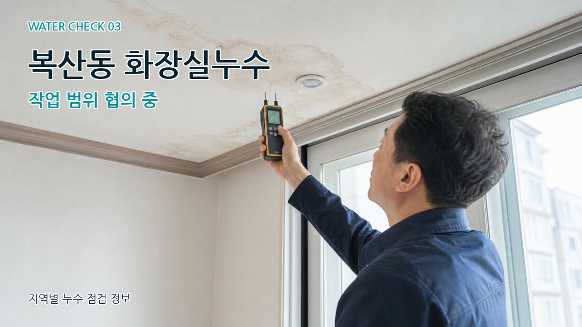 복산동 천장누수 누수탐지 이미지