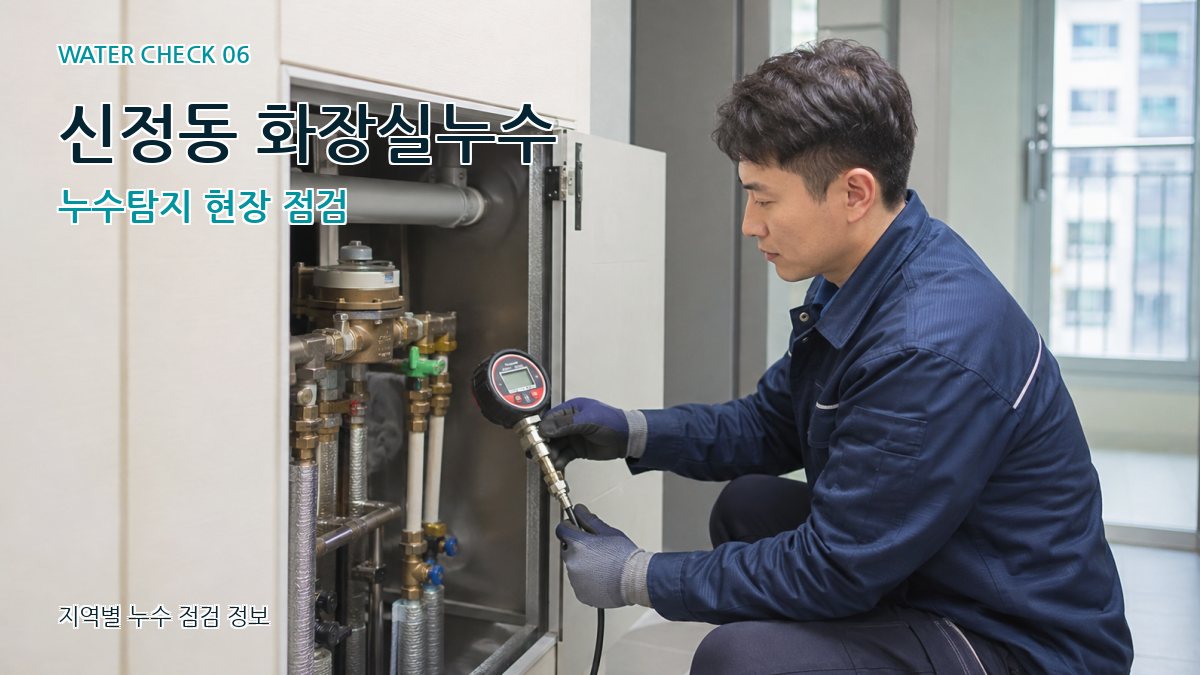 신정동 화장실누수 누수탐지 현장 점검