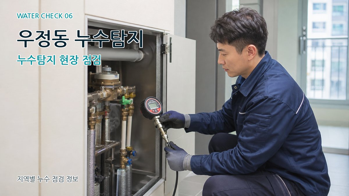 우정동 누수탐지 누수탐지 현장 점검