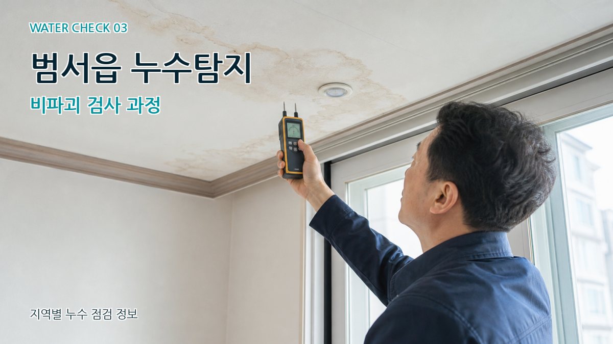 범서읍 천장누수 누수탐지 이미지