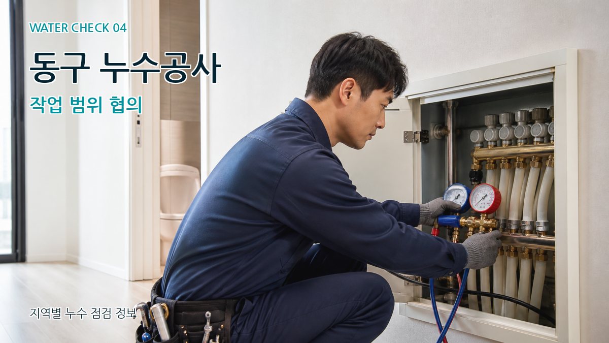 동구 누수공사 작업 범위 협의