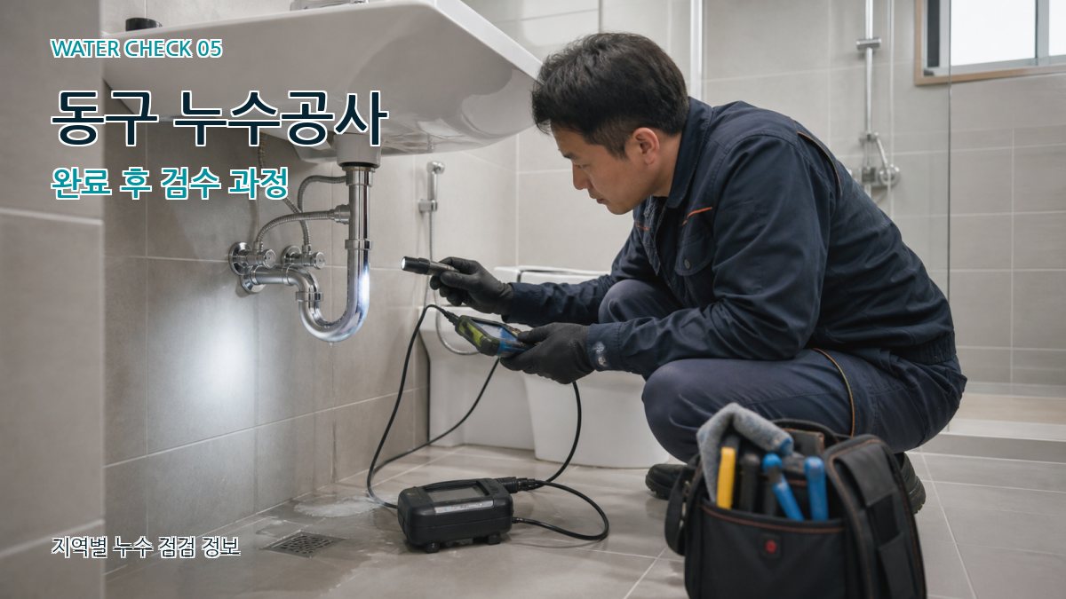 동구 누수공사 완료 후 검수 과정