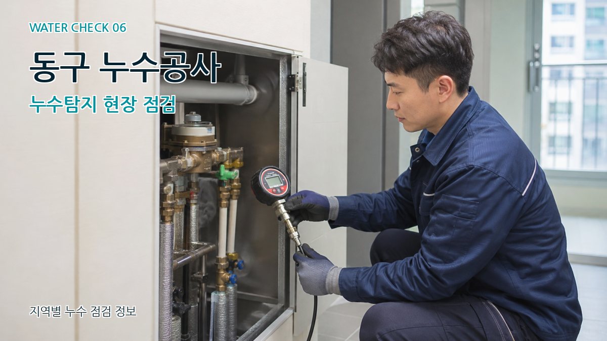동구 누수공사 누수탐지 현장 점검