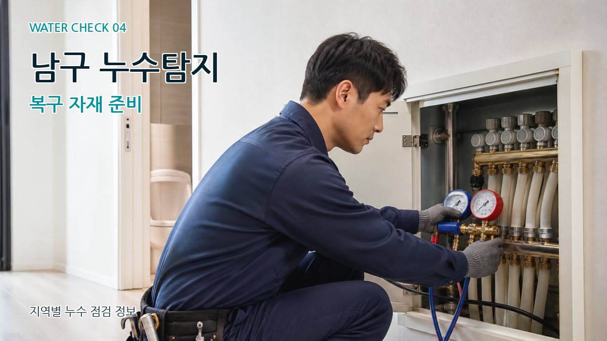 남구 누수탐지 복구 자재 준비