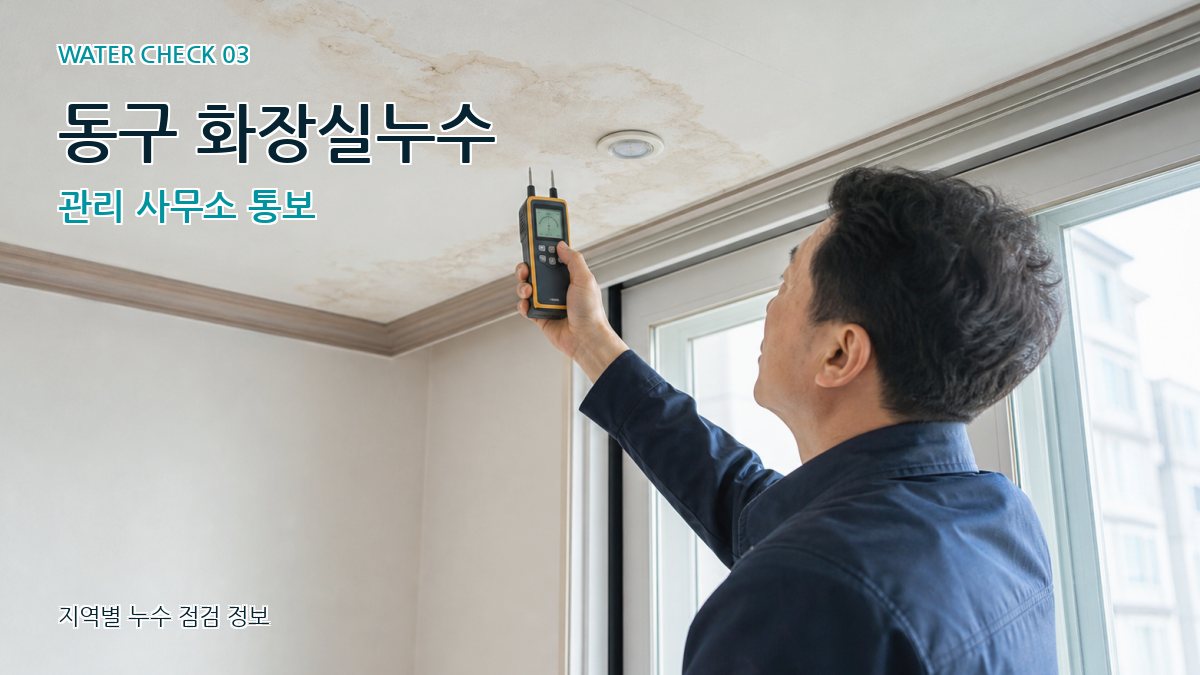 동구 화장실누수 관리 사무소 통보