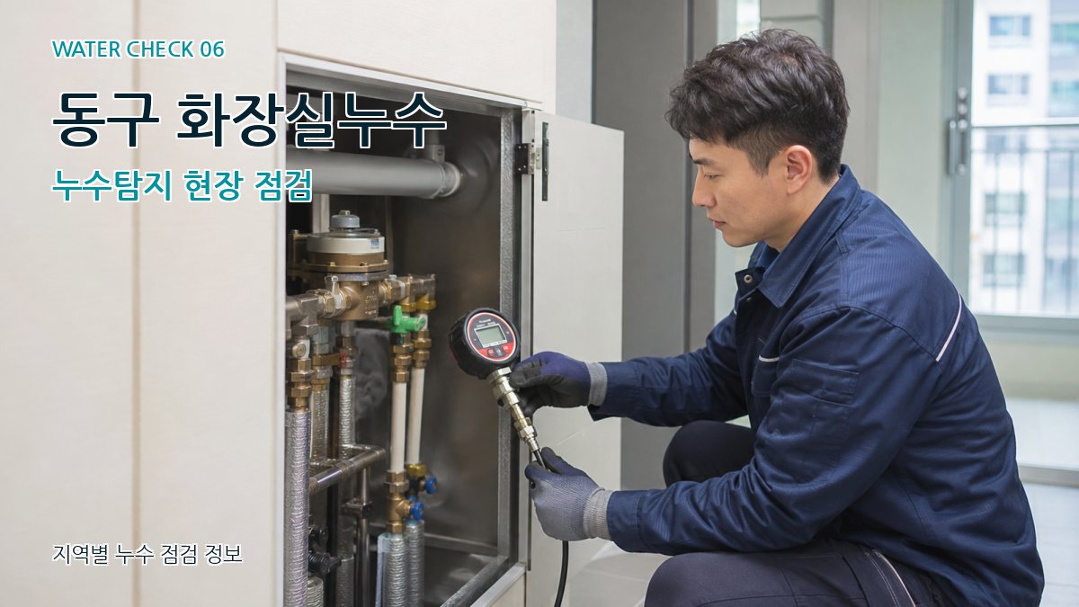동구 화장실누수 누수탐지 현장 점검