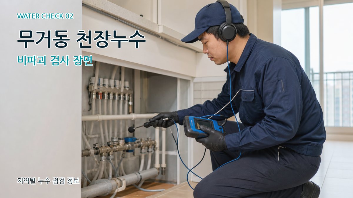 무거동 천장누수 비파괴 검사 장면
