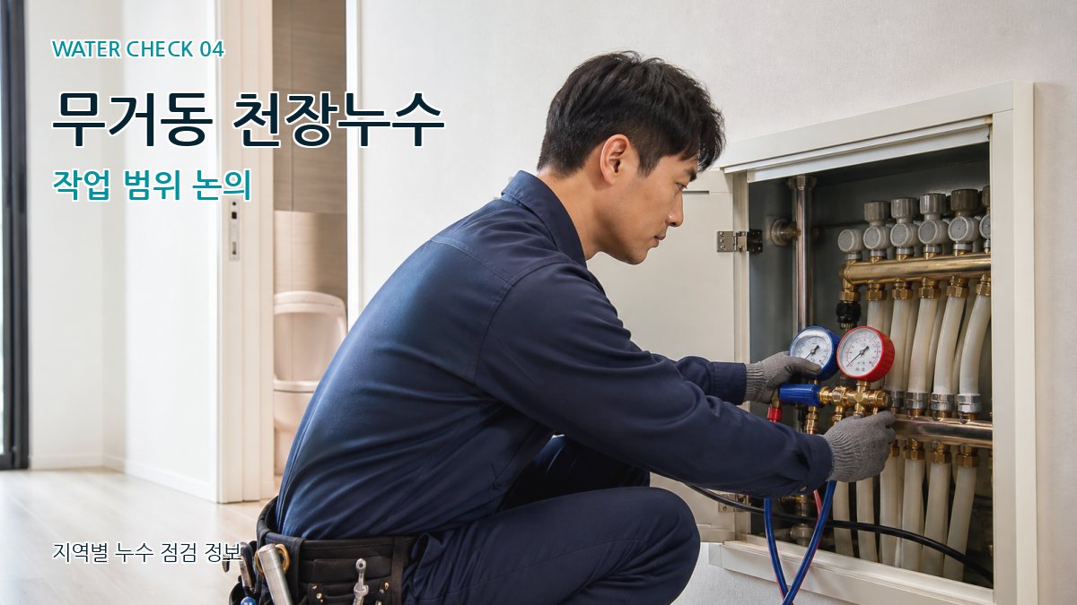 무거동 천장누수 작업 범위 논의