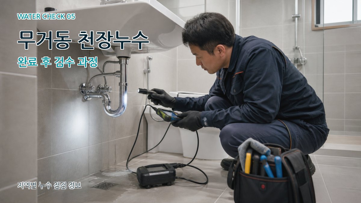 무거동 천장누수 완료 후 검수 과정
