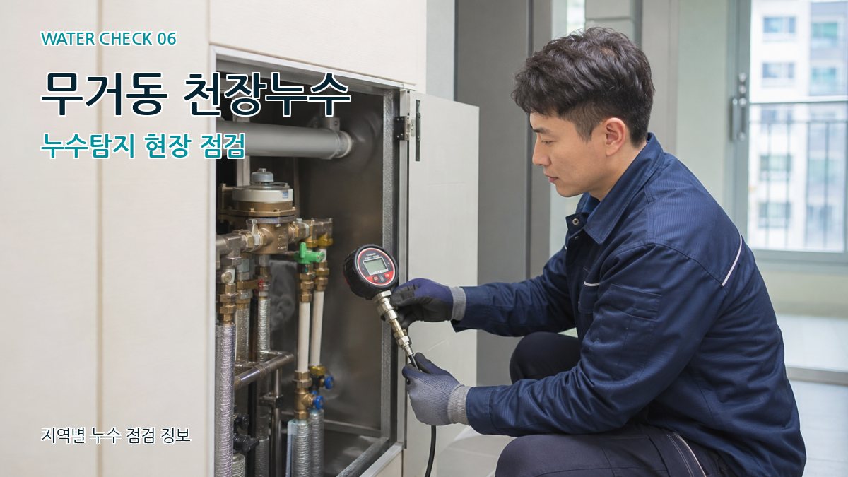 무거동 천장누수 누수탐지 현장 점검