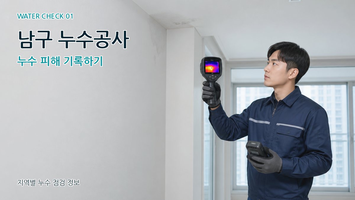 남구 아파트누수 누수탐지 이미지