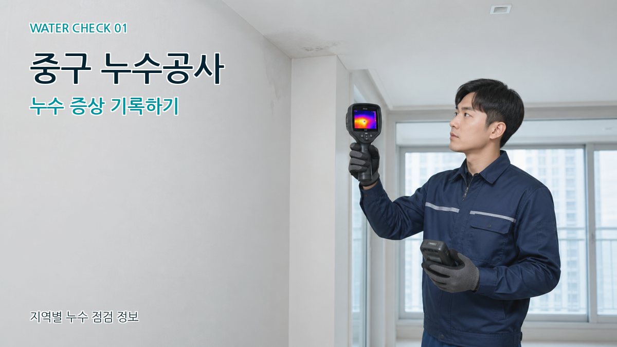 중구 누수공사 누수 증상 기록하기