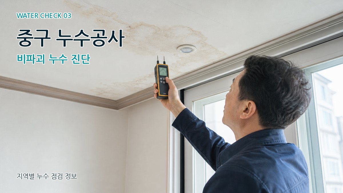 중구 누수공사 비파괴 누수 진단