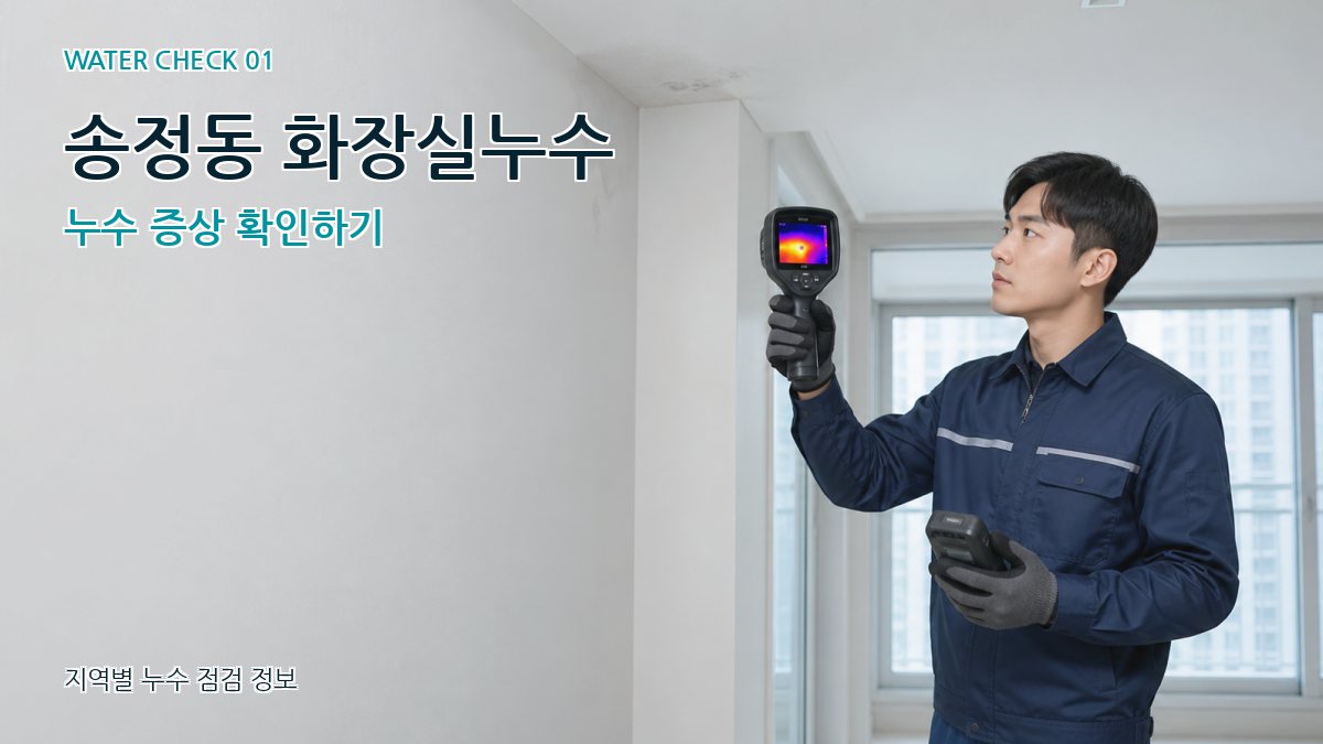송정동 화장실누수 누수 증상 확인하기