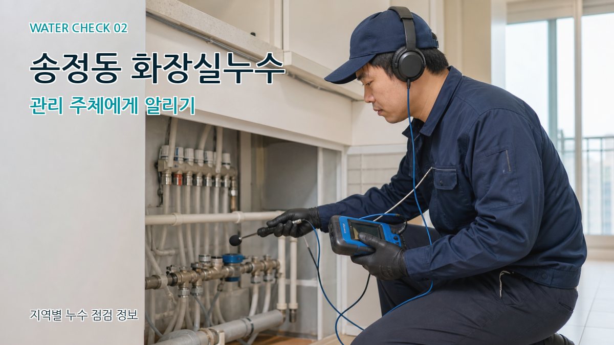 송정동 화장실누수 관리 주체에게 알리기