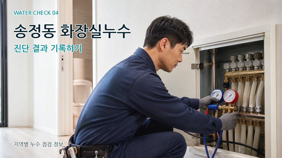 송정동 화장실누수 진단 결과 기록하기