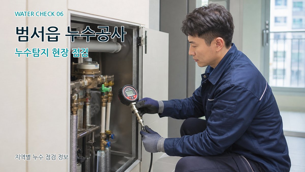범서읍 누수공사 누수탐지 현장 점검