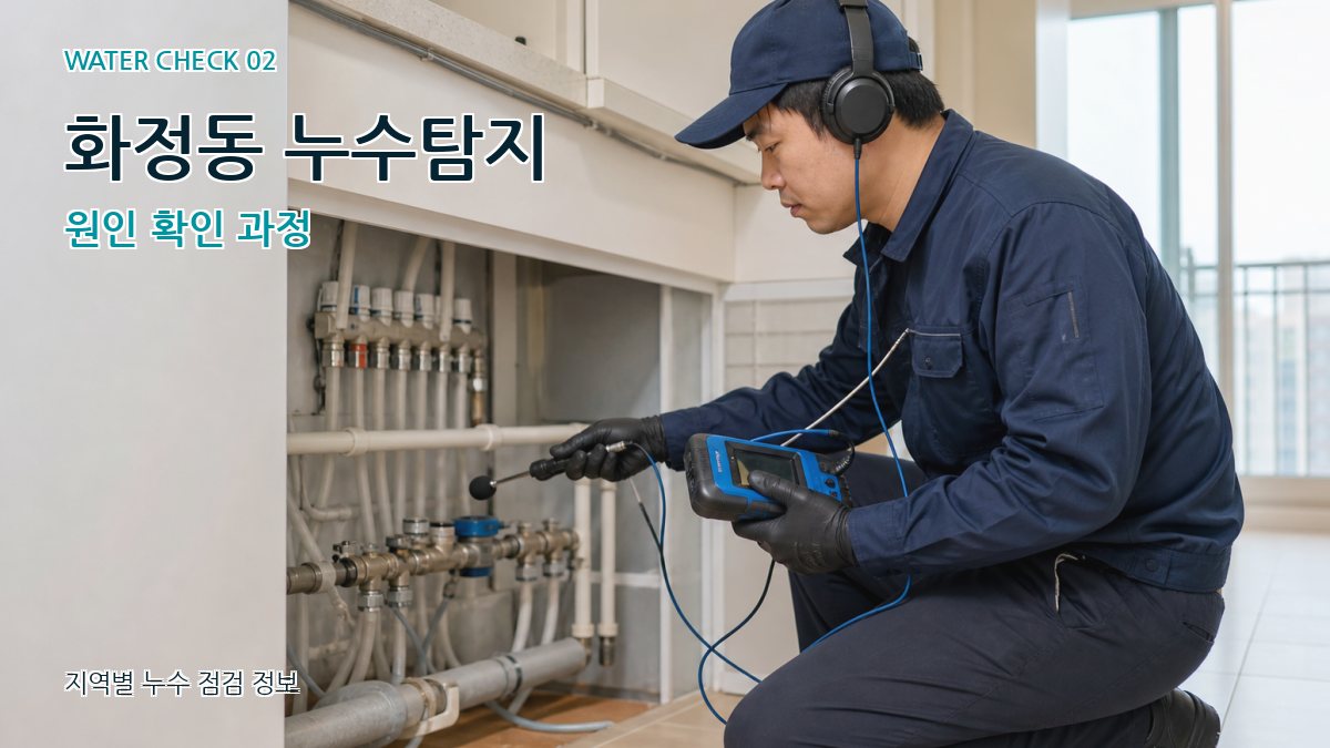 화정동 누수탐지 원인 확인 과정