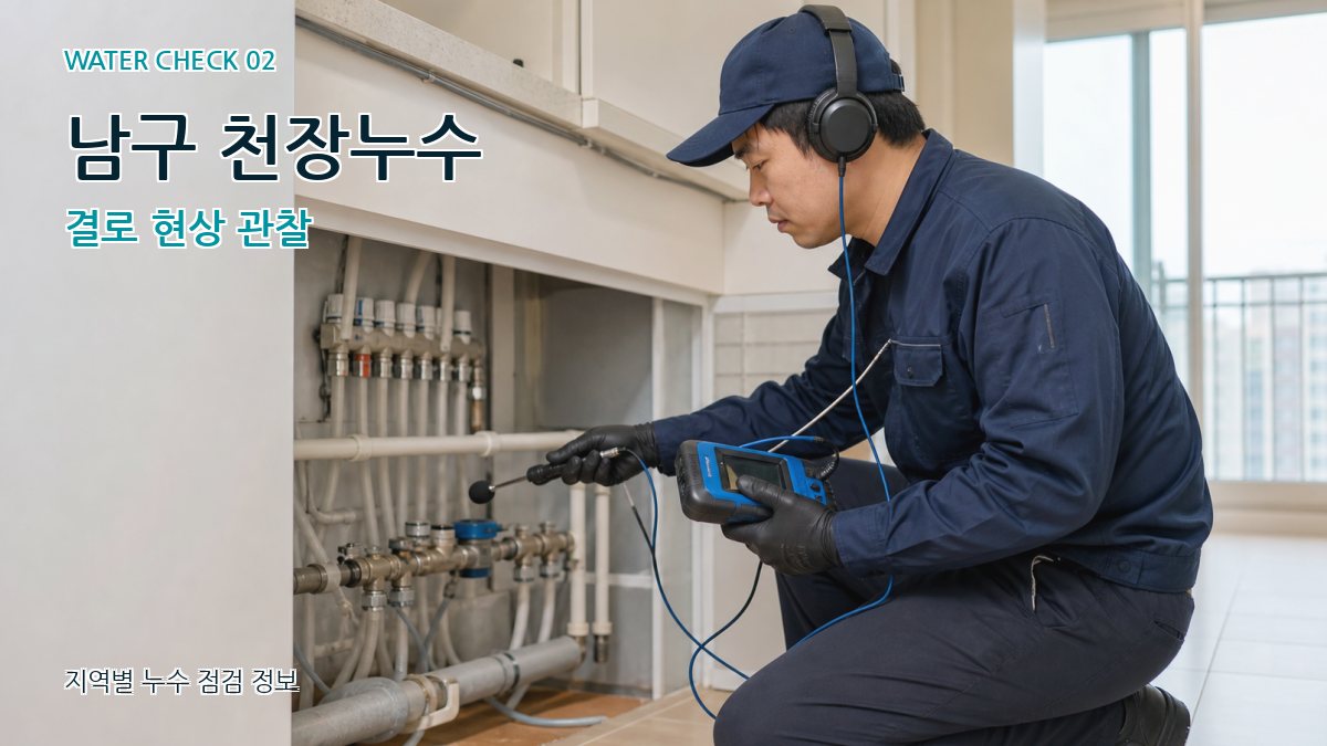 남구 천장누수 결로 현상 관찰
