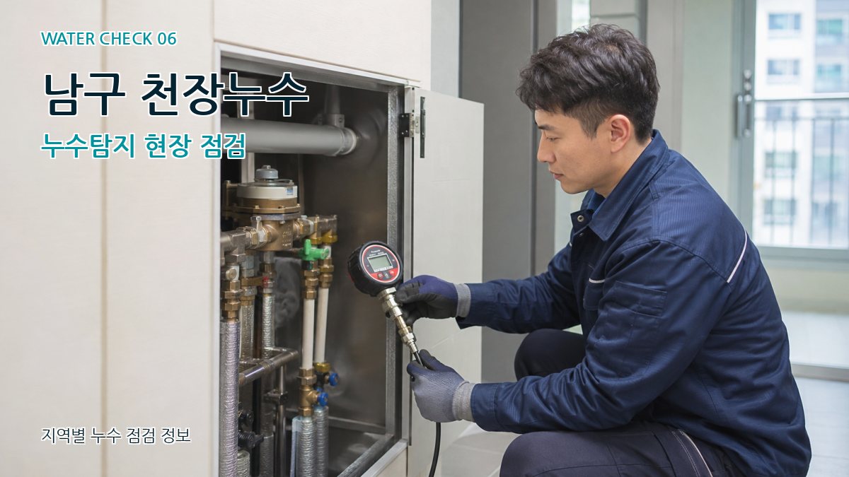 남구 천장누수 누수탐지 현장 점검