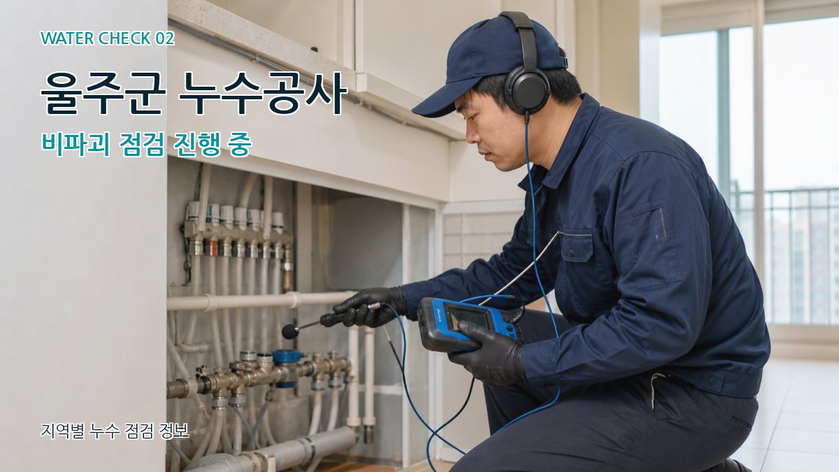 울주군 누수공사 비파괴 점검 진행 중